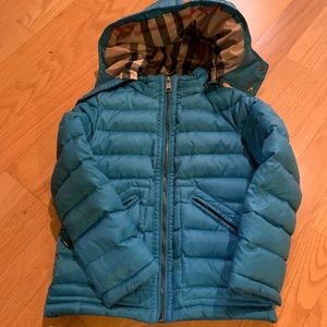 Burberry Children blue down jacket size 4T